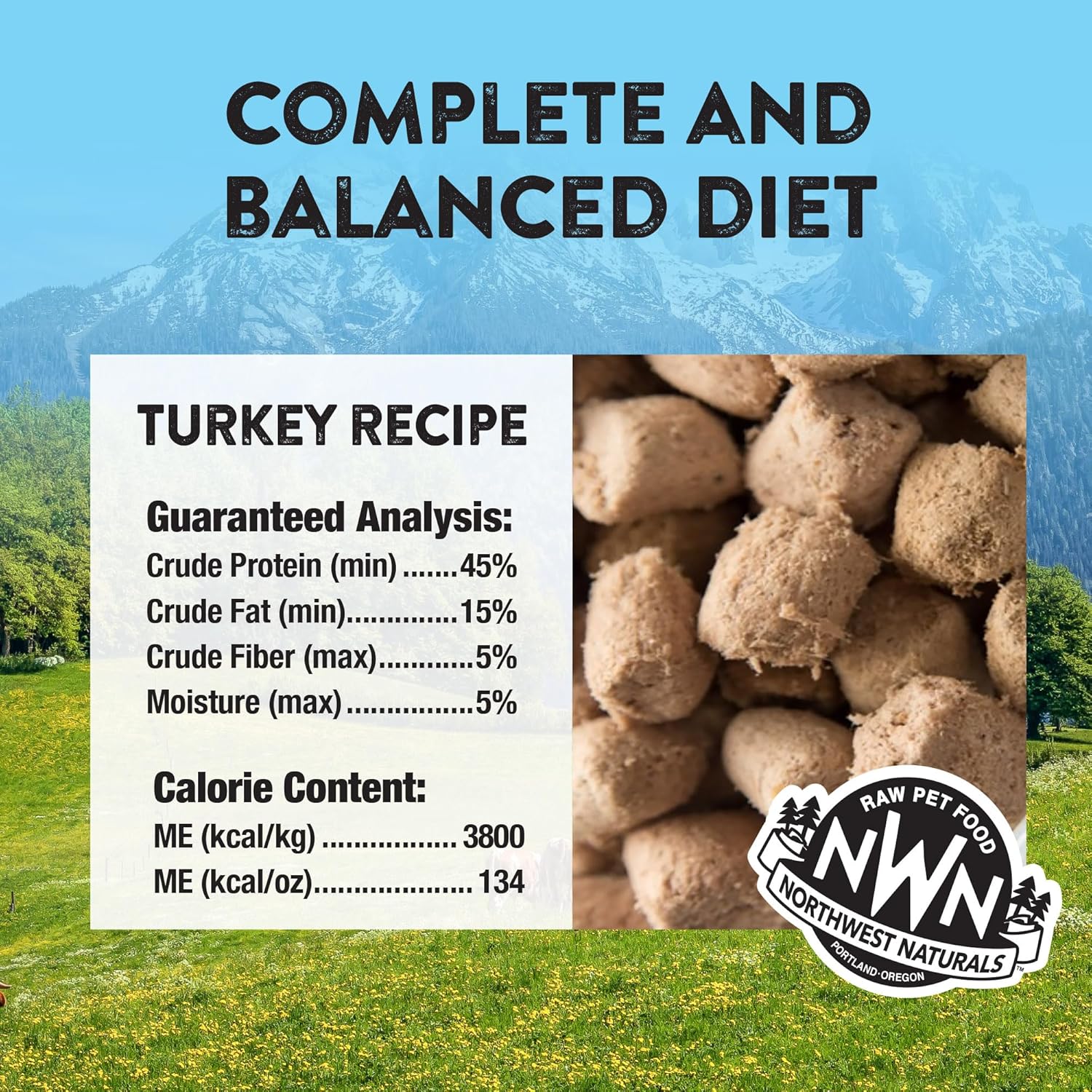 Northwest Naturals Freeze-Dried Turkey Cat & Kitten Food – Bite-Sized Nibbles – Healthy, Limited, Human-Grade Ingredients, All-Natural, High-Protein Raw Diet – Complete & Balanced, Made in USA, 11 oz - Image 4