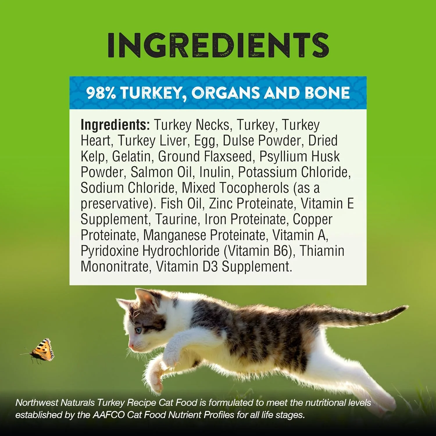 Northwest Naturals Freeze-Dried Turkey Cat & Kitten Food – Bite-Sized Nibbles – Healthy, Limited, Human-Grade Ingredients, All-Natural, High-Protein Raw Diet – Complete & Balanced, Made in USA, 11 oz - Image 5