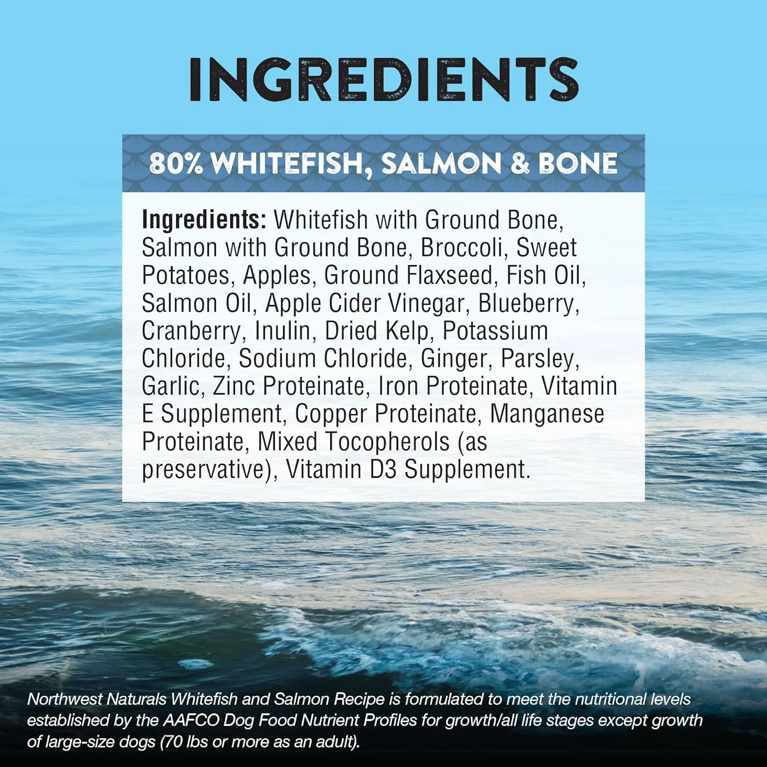Northwest Naturals Freeze-Dried Whitefish & Salmon Dog Food - Bite-Sized Nuggets - Grain-Free, High-Protein, Raw Diet, Human-Grade Ingredients, All Natural, Omega-3 for Skin & Coat, Made in USA, 25 Oz - Image 4