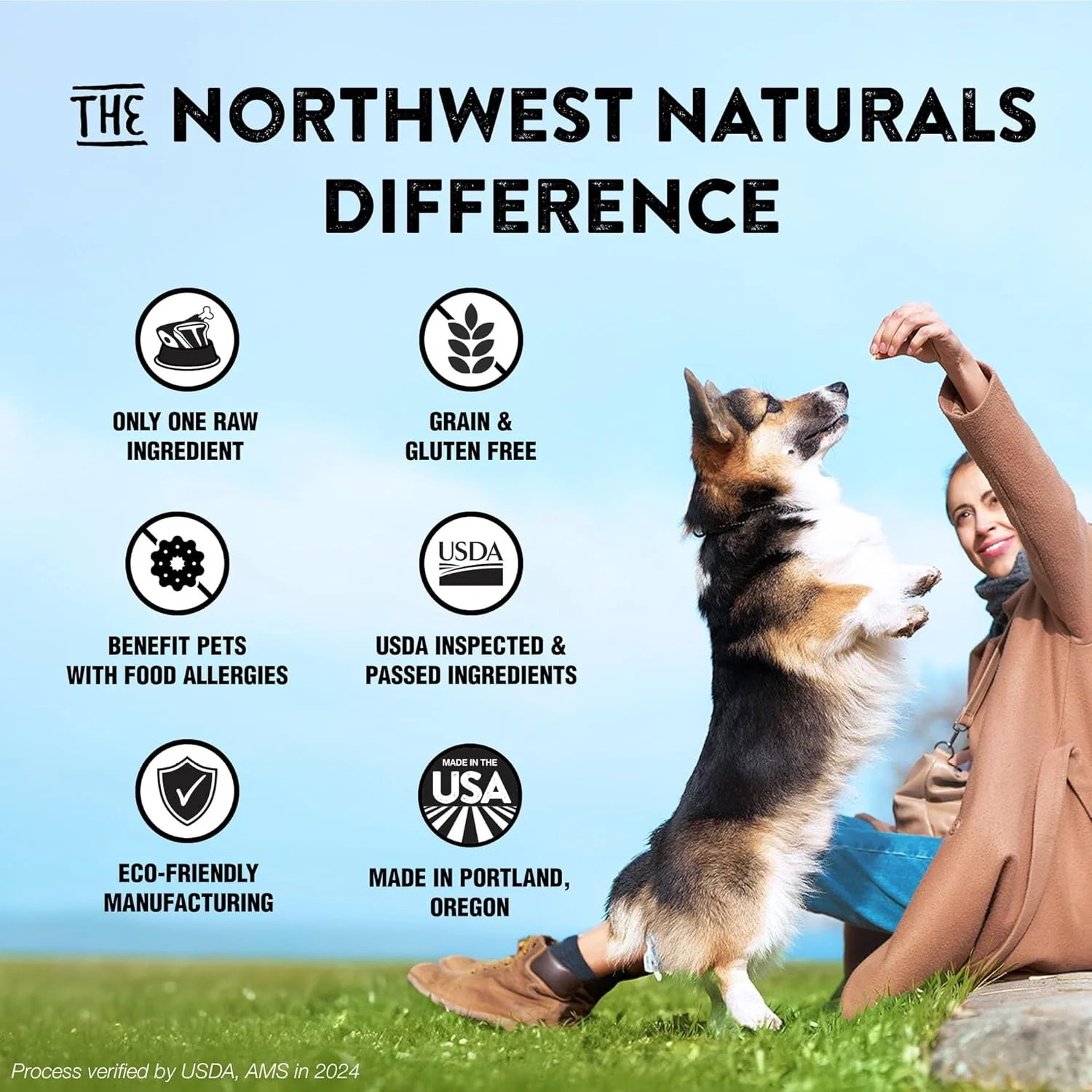 Northwest Naturals Raw Rewards Freeze-Dried Chicken Breast Treats for Dogs and Cats - Bite-Sized Pieces - Healthy, 1 Ingredient, Human Grade Pet Food, All Natural, Proudly Made in USA - Image 6