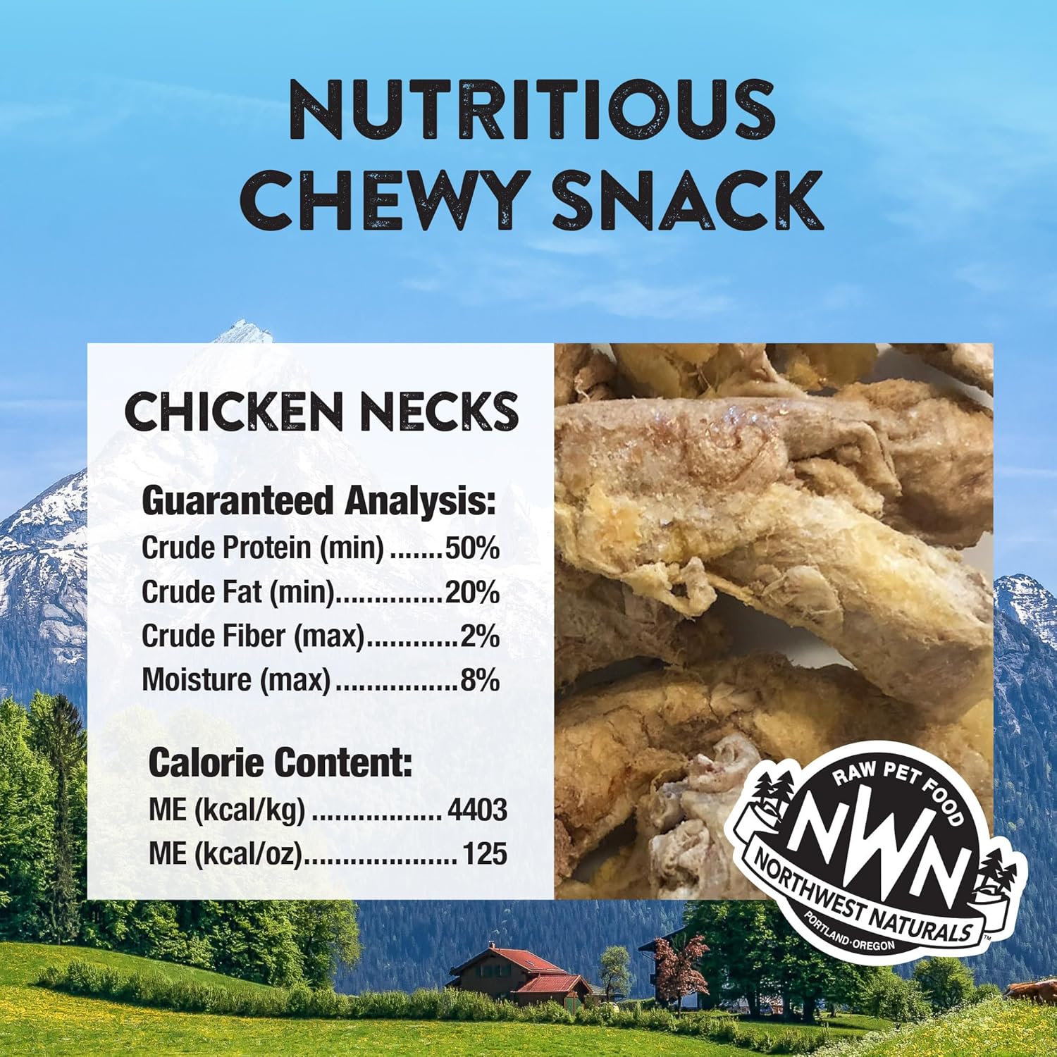 Northwest Naturals Raw Rewards Freeze-Dried Chicken Neck Treats for Dogs and Cats - Whole Neck - Healthy, 1 Ingredient, Human Grade Ingredients, All Natural, Proudly Made in USA, 4 Oz - Image 3