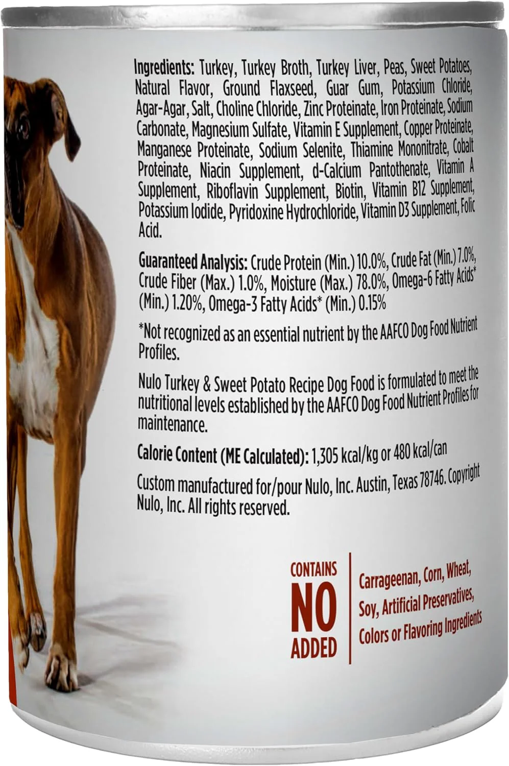 Nulo Grain-Free Turkey & Sweet Potato Recipe Adult Wet Canned Dog Food, 13 Ounce, 12 Cans - Image 4