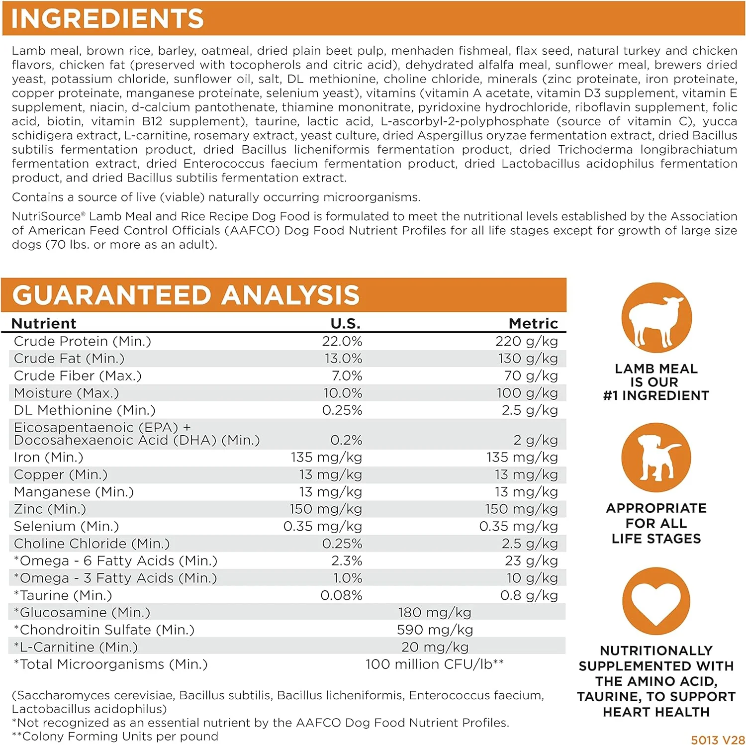 NutriSource, Lamb Meal & Rice Recipe with Wholesome Grains Dry Dog Food, 4lb - Image 6