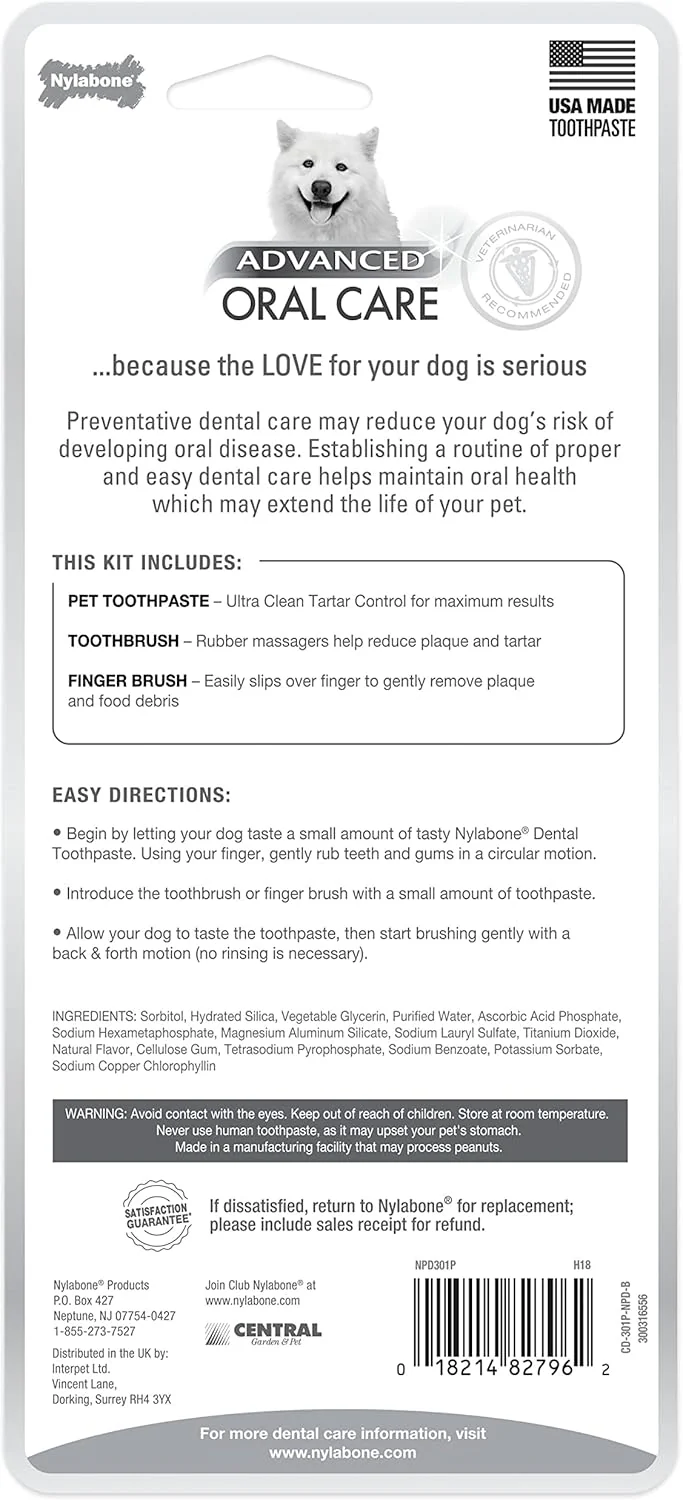 Nylabone Advanced Oral Care Dog Dental Kit Original Flavor - Image 7