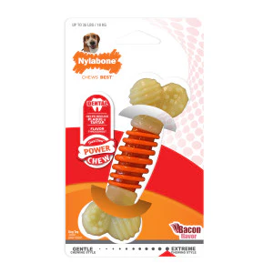 Nylabone Dental Pro Action Bone Dog Chew Toy, Bacon - Image 2