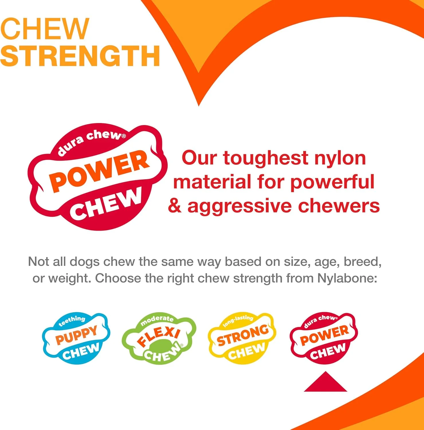 Nylabone Ergonomic Hold Wishbone Power Chew Toy for Dogs, Dog Toys for Aggressive Chewers, Bison Flavor - Image 3
