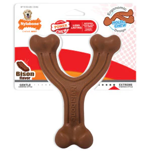 Nylabone Ergonomic Hold Wishbone Power Chew Toy for Dogs, Dog Toys for Aggressive Chewers, Bison Flavor - Image 9