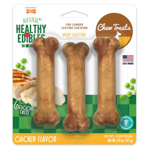 Nylabone Healthy Edibles Natural Dog Chews Long Lasting Chicken Flavor Treats for Dogs - Image 12