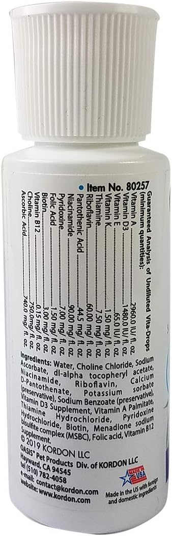 OASIS Vita Drops for Small Birds, 2- ounce liquid multivitamin - Image 3