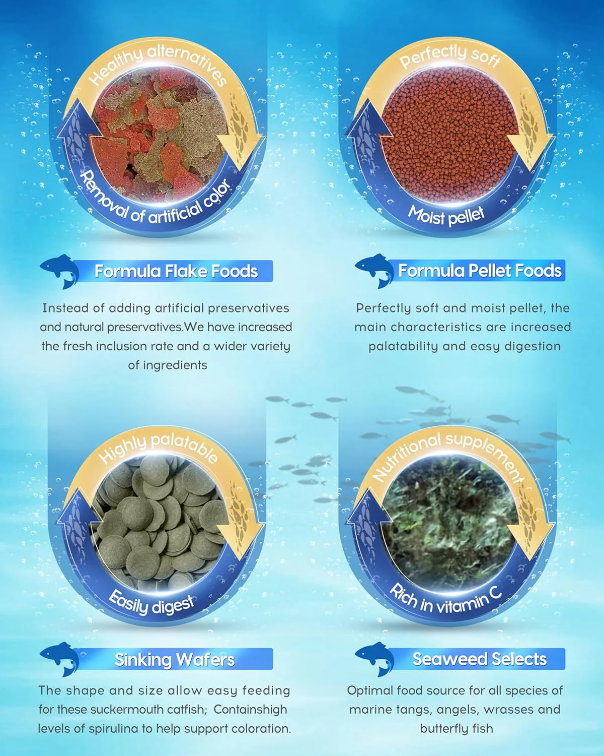 Ocean Nutrition Cichlid Vegi Formula Flake Fish Food - Natural Ingredient Fish Food Flakes for All Fish - Supports Health & Coloration, Does Not Cloud Water, Made in USA, 1.2 oz (34 g) - Image 7