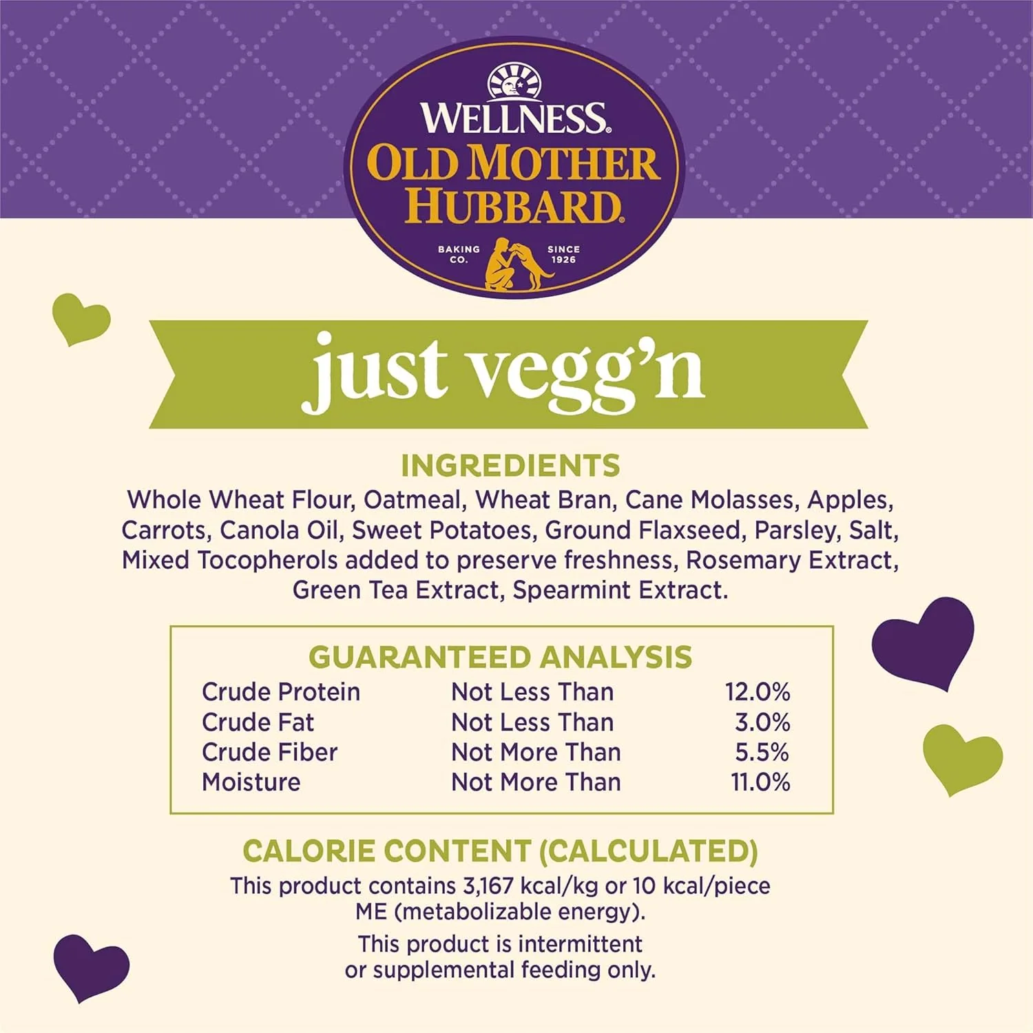 Old Mother Hubbard Wellness Just Vegg'n Dog Biscuits, Natural, Training Treats, Sweat Potato, Oats, Apples & Carrots Flavor - Image 7