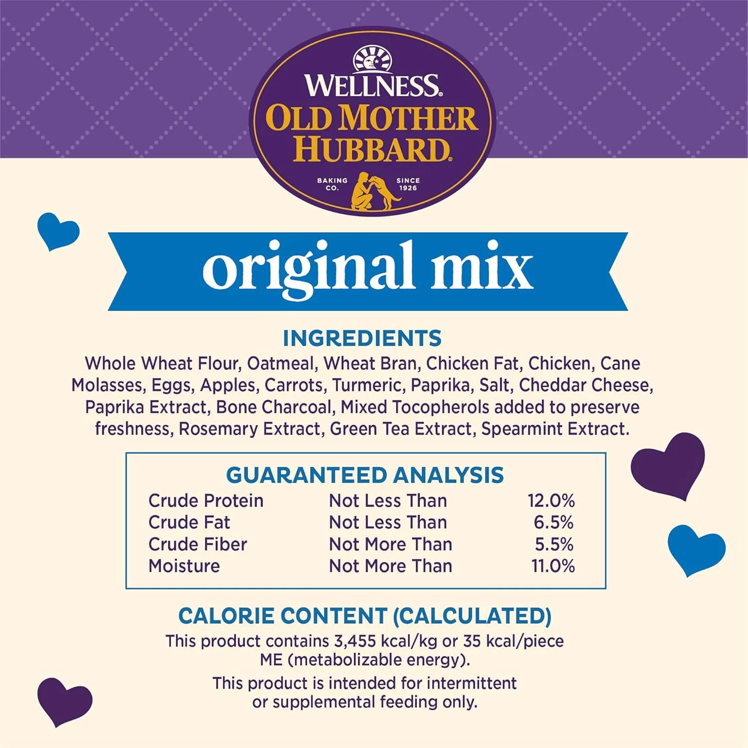 Old Mother Hubbard Wellness Original Mix Dog Biscuits, Natural, Training Treats, Four Flavors, Small Size, (6 Pound Bag) - Image 6