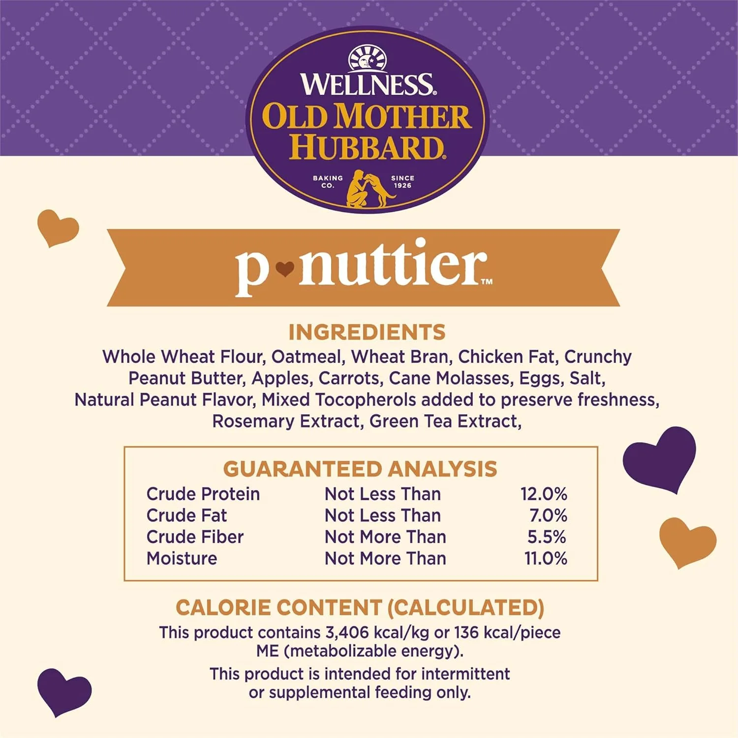 Old Mother Hubbard Wellness P-Nuttier Dog Biscuits, Natural, Training Treats, Peanut Butter Flavor, Large Size, (3.3 Pound Bag) - Image 7