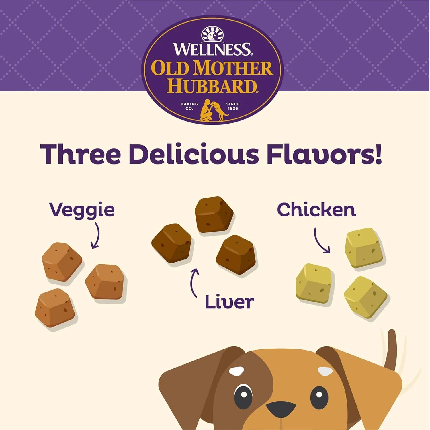 Old Mother Hubbard Wellness Training Bitz Assorted Mix Dog Biscuits, Natural, Training Treats, Three Flavors, Small Size, (8 Ounce Bag) - Image 3
