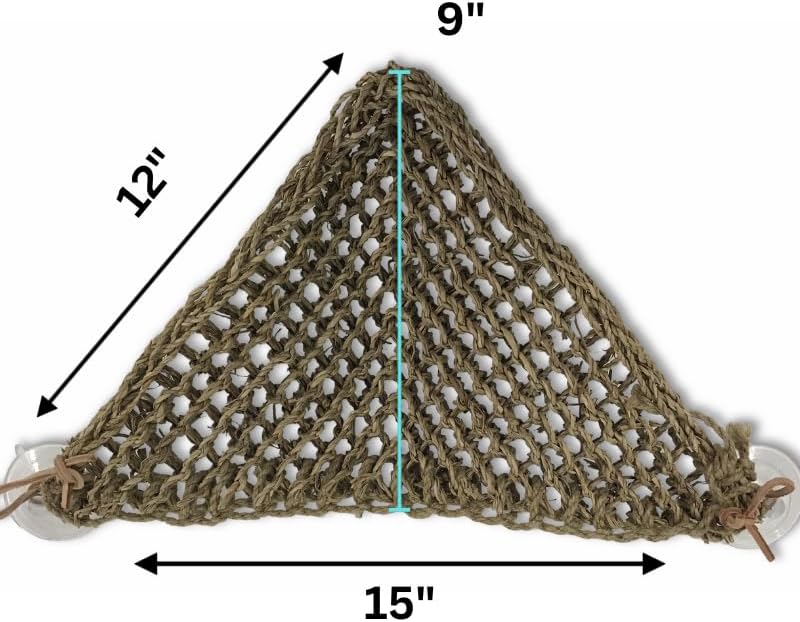 PENN-PLAX Reptology Lizard Lounger Corner Triangle – 100% Natural Seagrass Fiber – Great for Bearded Dragons, Anoles, Geckos, Iguanas, and Other Reptiles - Image 3