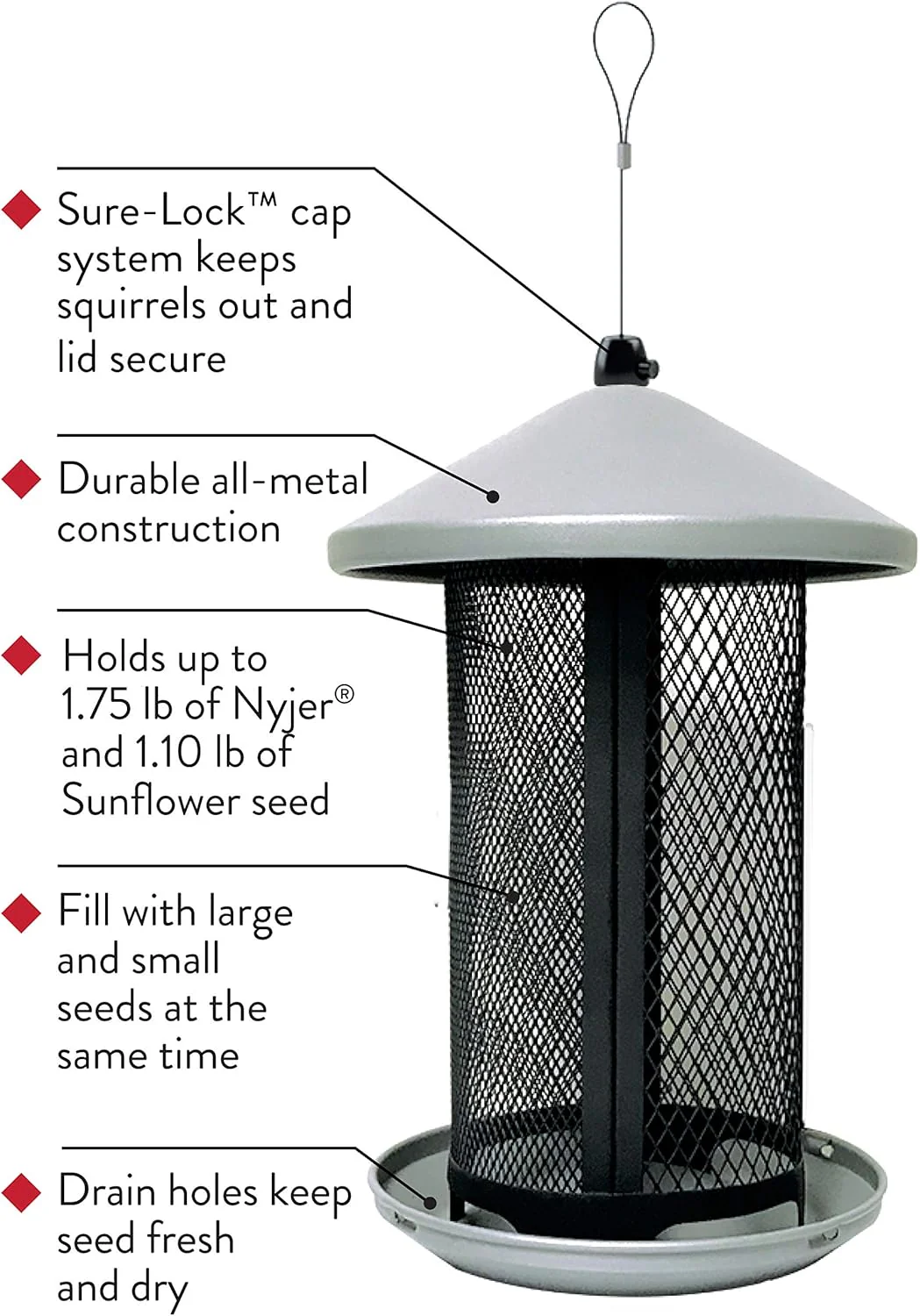 Perky Pet TSS00349 Dual Mesh Wild Bird Seed Feeder - Image 2