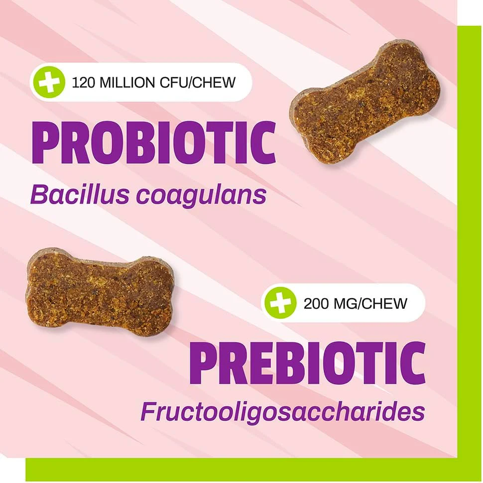 Pet Naturals Daily Probiotic for Dogs, 120M CFUs - Pre and Probiotics for Dogs Digestive Health, Gut Health, Immune Support, Diarrhea, Allergies and Itching - 60 Chews, Duck Flavor - Image 5
