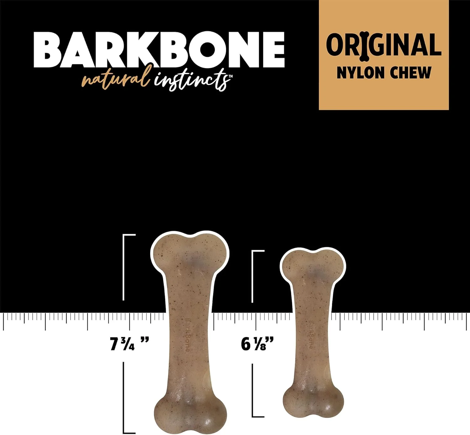 Pet Qwerks Original BarkBone - Nylon Dog Bone for Aggressive Chewers - Bacon Flavor - Image 3