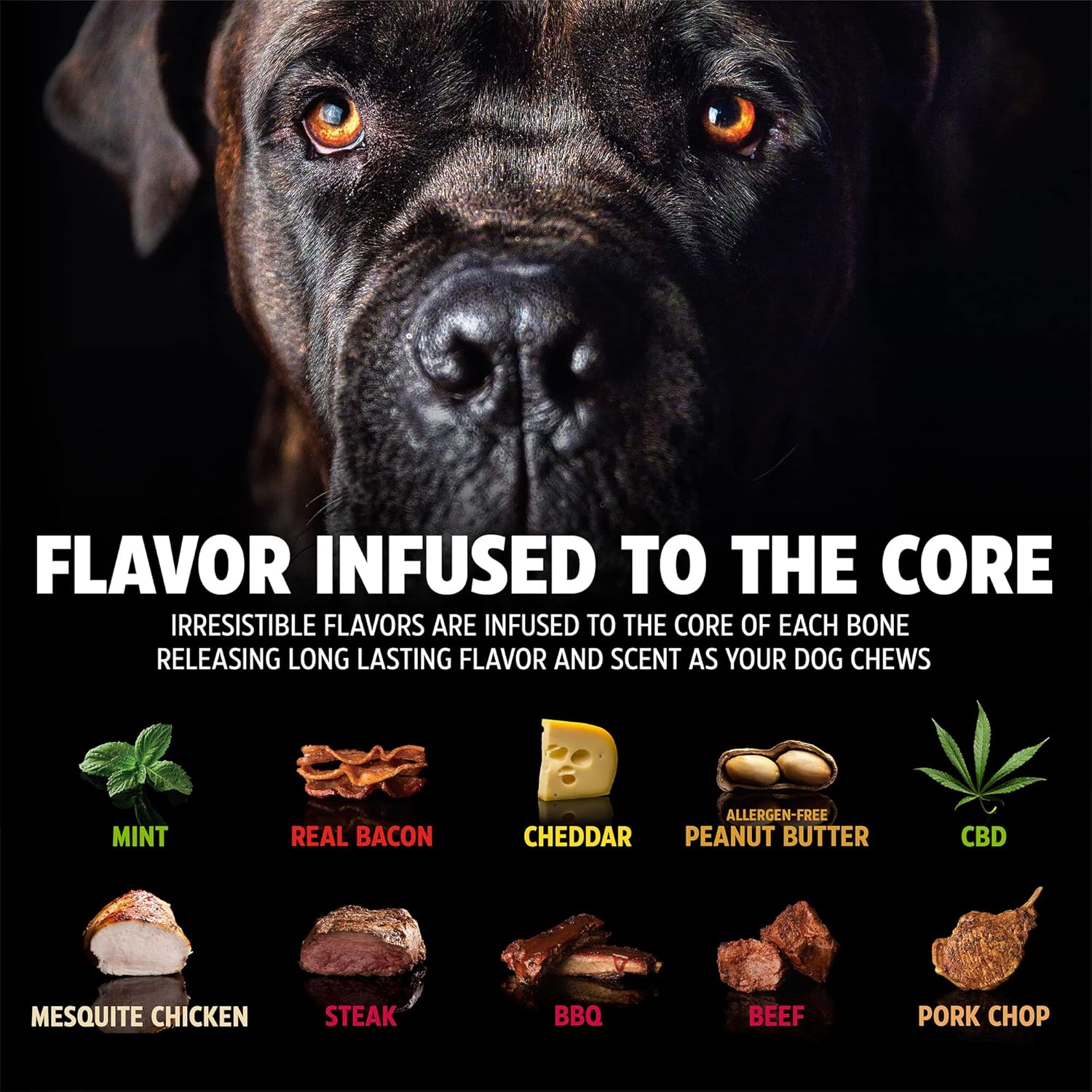 Pet Qwerks Wishbone BarkBone - Nylon Chew Toy for Aggressive Chewers - Bacon Flavor - Image 2