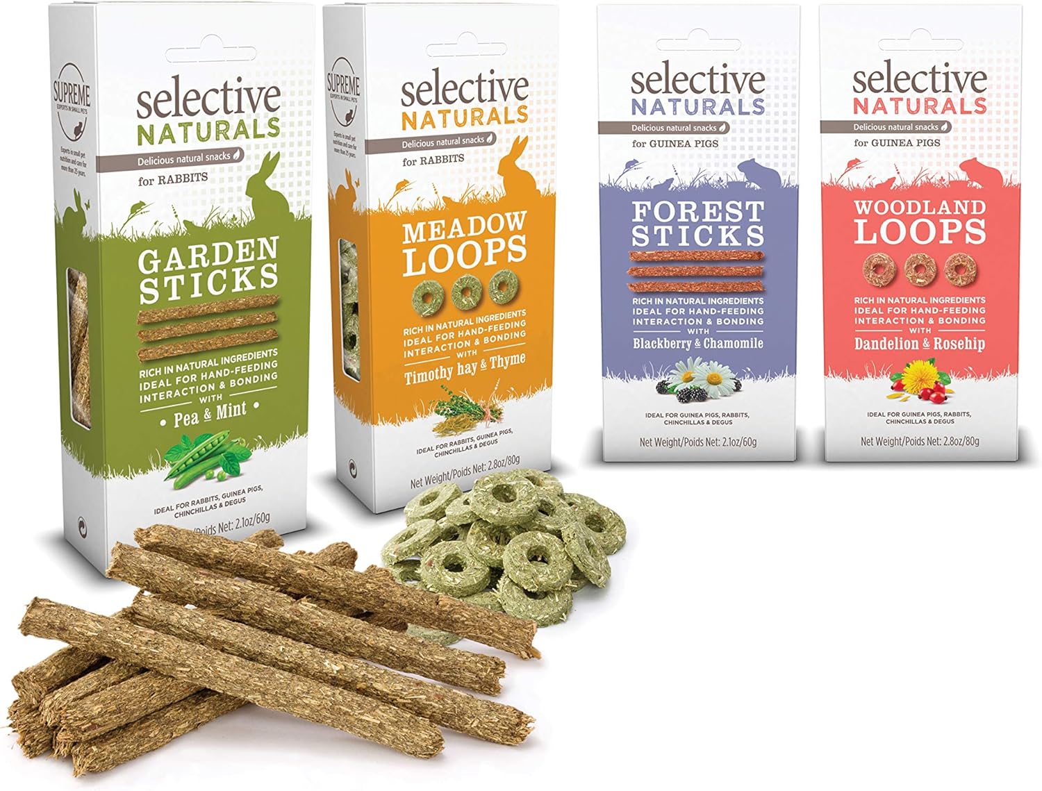 Petfoods 3 Pack of Selective Naturals Garden Sticks Rabbit Treats, 2.1 Ounces each, with Pea and Mint - Image 3