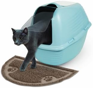 Petmate Arm & Hammer Half Circle Litter Mat, Gray, 23x14x3, Clean Floors, Waterproof, Easy Clean, Durable Litter Pad for Kitten Cat - Image 4
