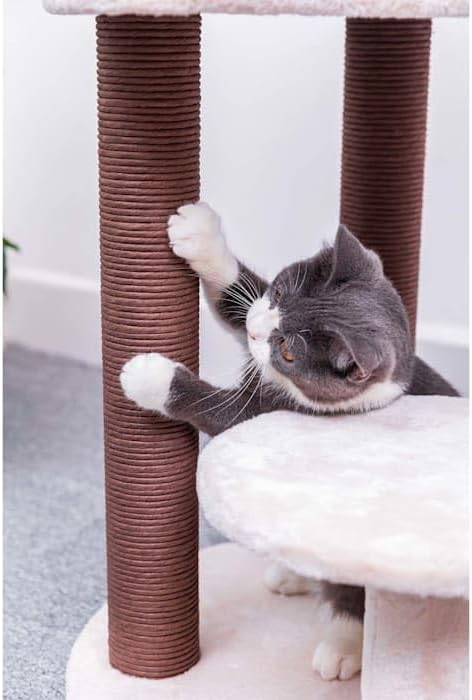 PetPals Group Quartz Handwoven Eco-Friendly Cat Tree with Paper Rope Scratching Posts, 36" H - Image 5