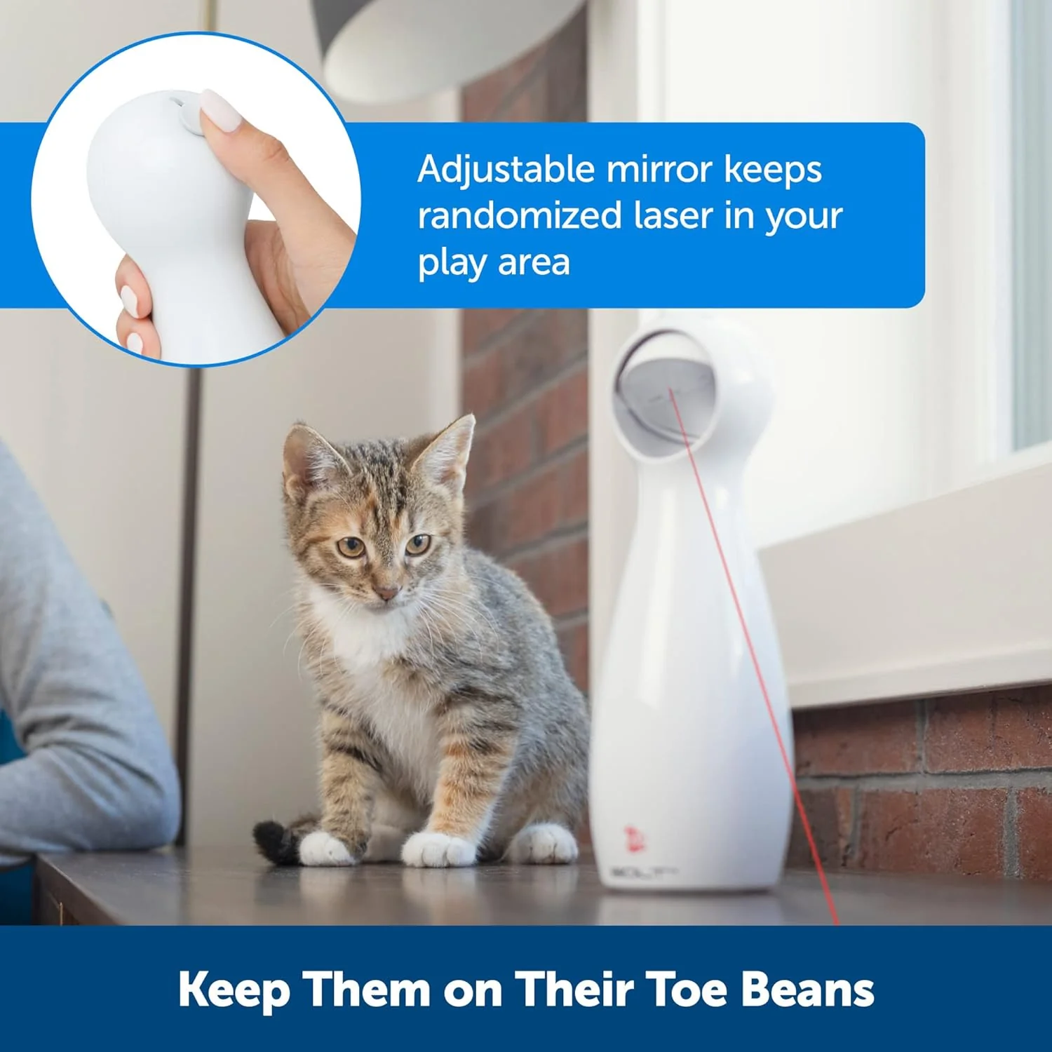 PetSafe Bolt Automatic, Interactive Laser Cat Toy - Adjustable Laser with Random Patterns - Image 6