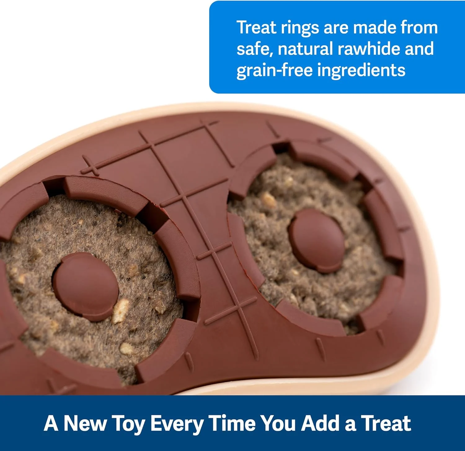 PetSafe Busy Buddy Slab o’ Sirloin Dog Toys – Treat Ring Holding Chew Toy – BPA Free Rubber – Beef Scented – Interactive Pet Puzzle for Boredom or Separation Anxiety – Medium to Large Dogs - Image 5