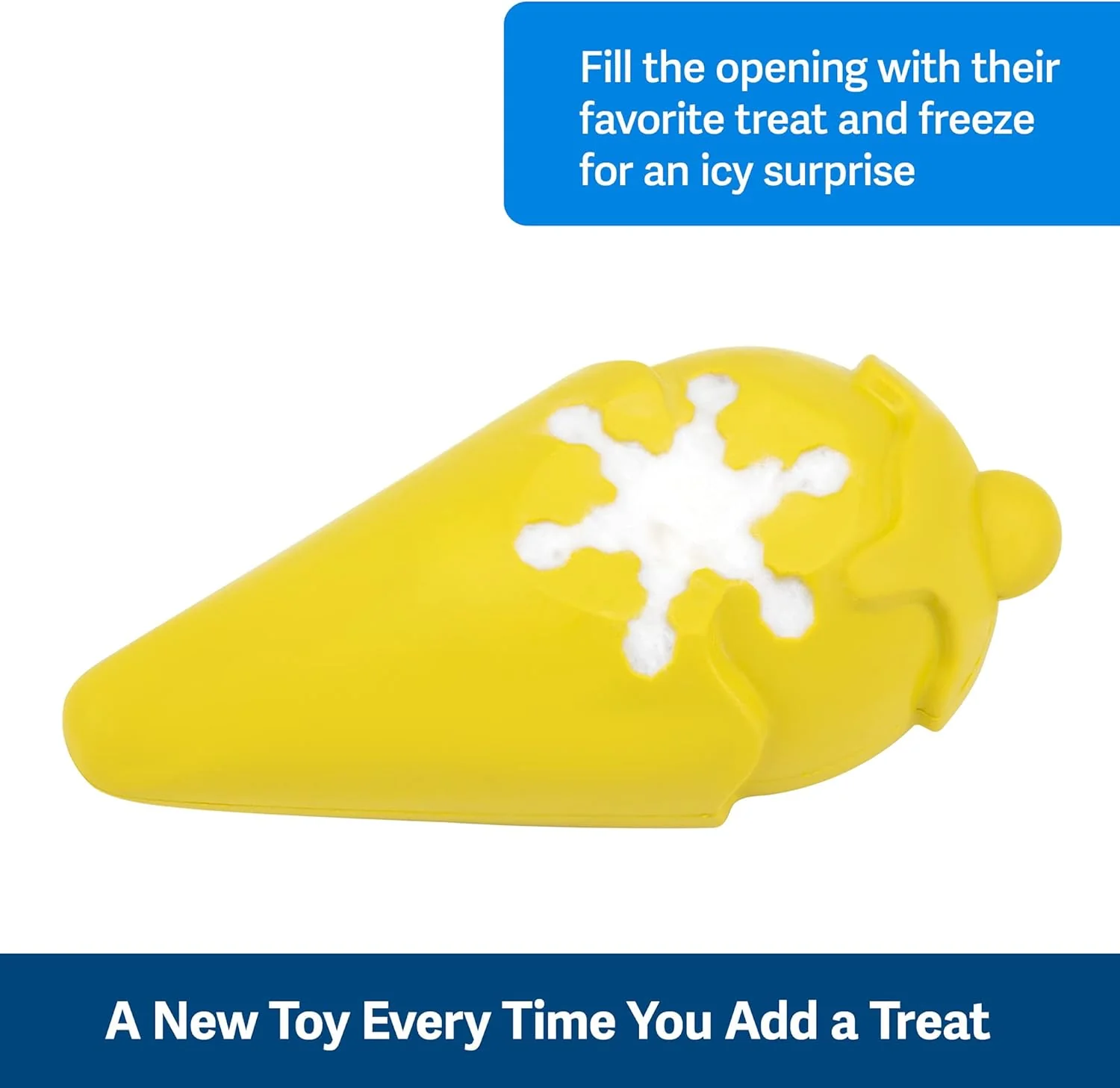 PetSafe Frosty Cone Dog Toys – Fill and Freeze Treat Holding Chew Toy – BPA Free Rubber – French Vanilla Scented – Interactive Pet Puzzle for Boredom or Separation Anxiety - Image 2