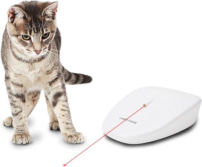 PetSafe Laser Tail Cat Toy – Fun and Safe Laser Light Game for Cats – Hands Free Play,White - Image 3