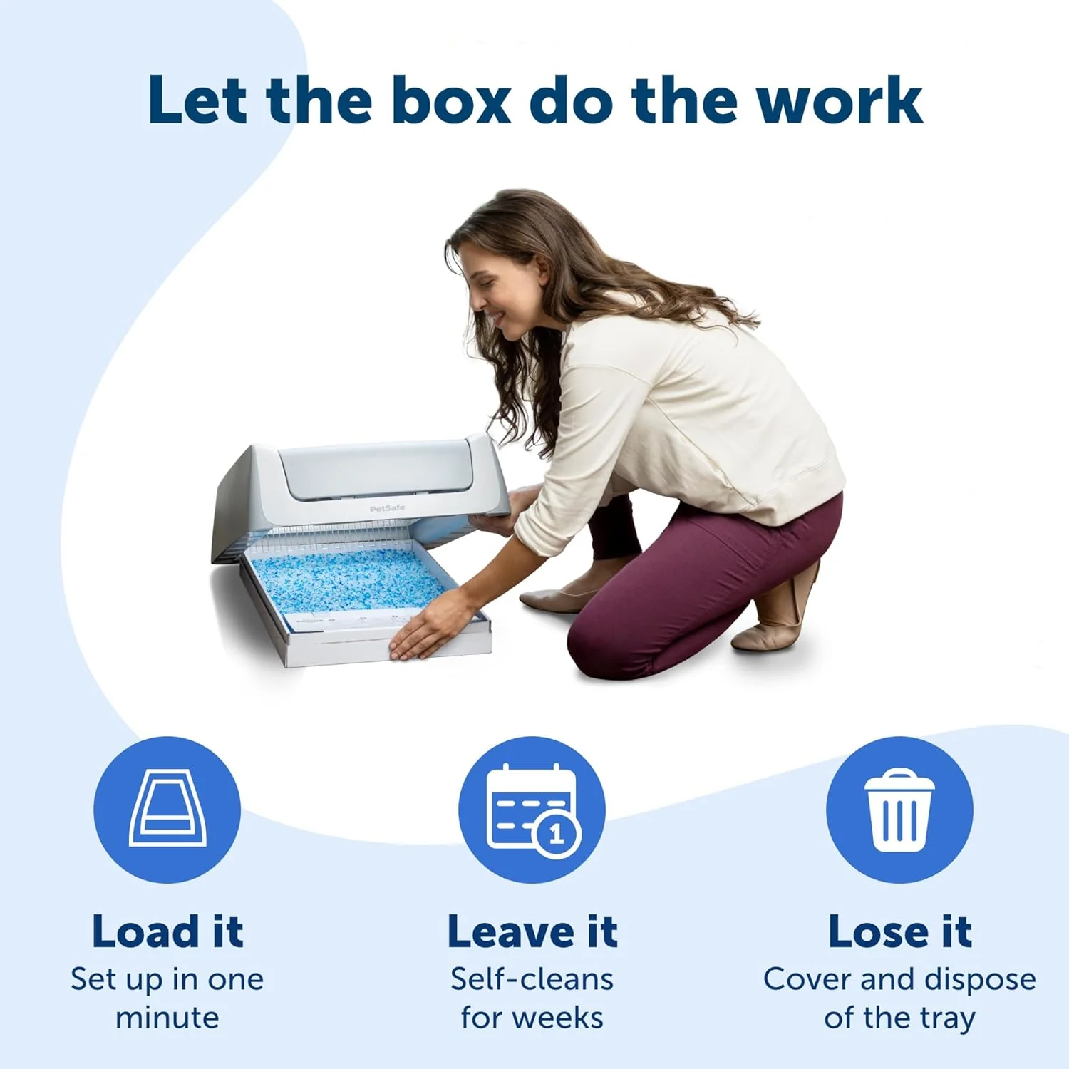 PetSafe ScoopFree Crystal Pro Self Cleaning Cat Litter Box, Front-Entry, Includes 1 Disposable Crystal Litter Tray - Image 4
