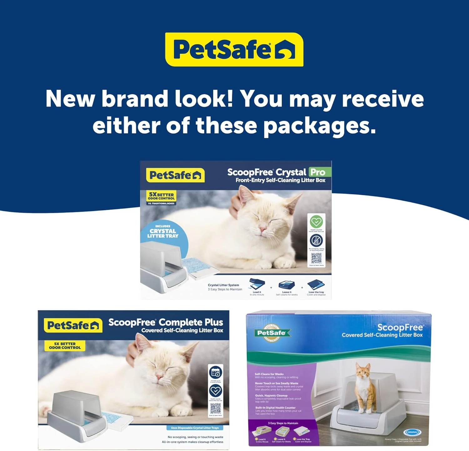 PetSafe ScoopFree Crystal Pro Self Cleaning Cat Litter Box, Front-Entry, Includes 1 Disposable Crystal Litter Tray - Image 6