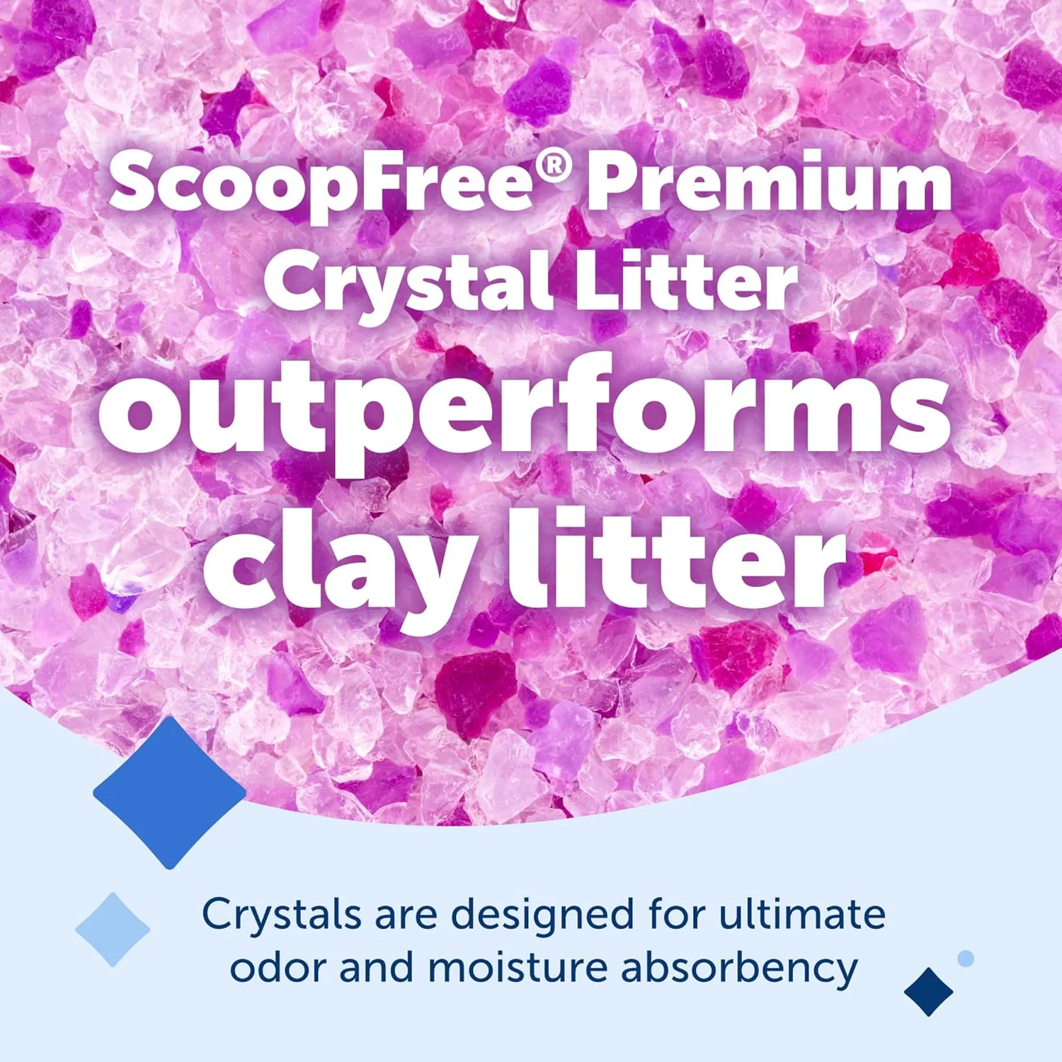PetSafe ScoopFree Odor Control Crystal Cat Litter, Lavender Scent, 8 Lb Bag - Image 2