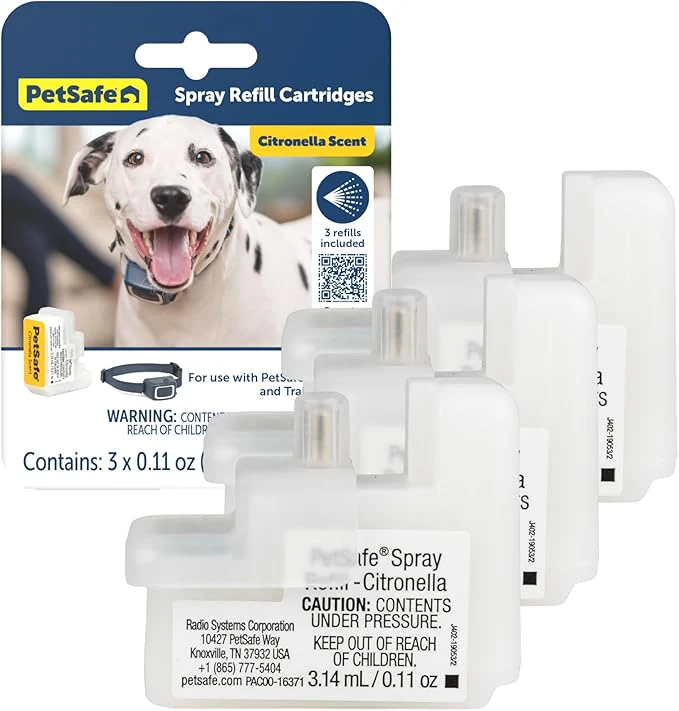 PetSafe Spray Refill - Citronella - No-Mess Replacement Cartridges Spray Dog Bark Collar Remote Training Collar - Refill Cartridge Only - 3-Pack - PAC00-16371 - Image 2