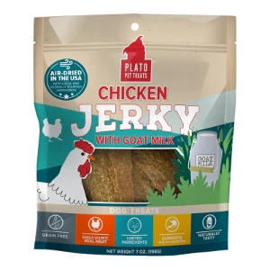 PLATO Pet Treats Dog Treats - Air-Dried Jerky - Delicious, Real Meat - Grain Free - Supports Healthy Digestion - Chicken with Goat Milk - Image 10