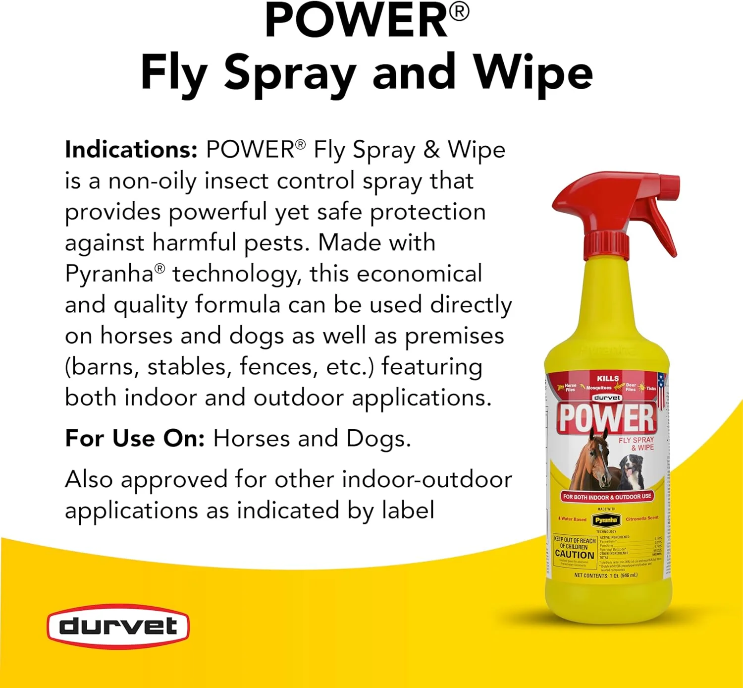 POWER® Fly Spray &amp; Wipe – Citronella Scented Insect Control - Image 4