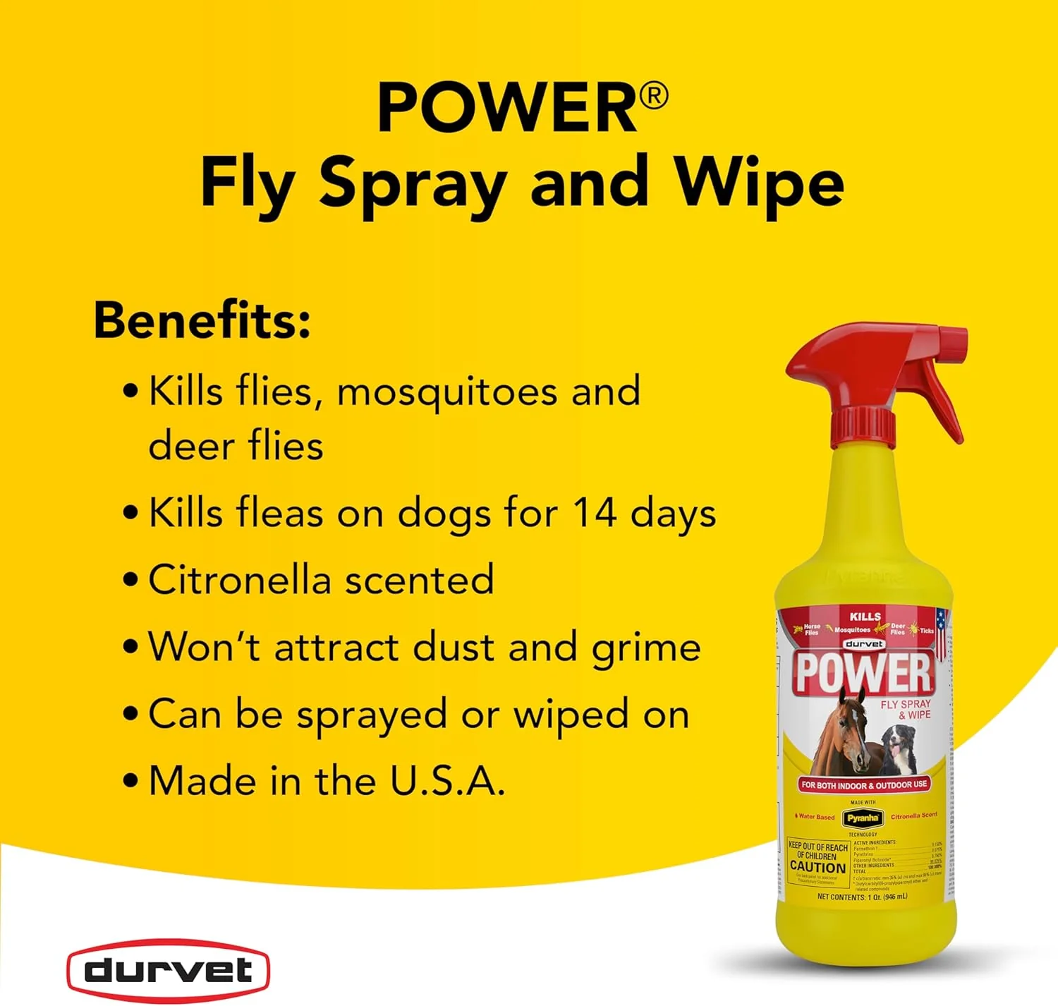 POWER® Fly Spray &amp; Wipe – Citronella Scented Insect Control - Image 6