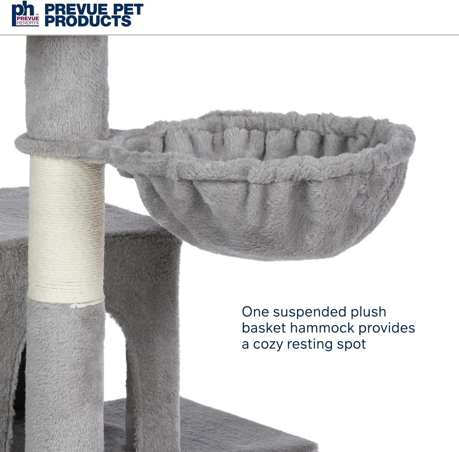 Prevue Pet Products Kitty Power Paws Comfy Kitty Cat Tower in Gray - Image 3
