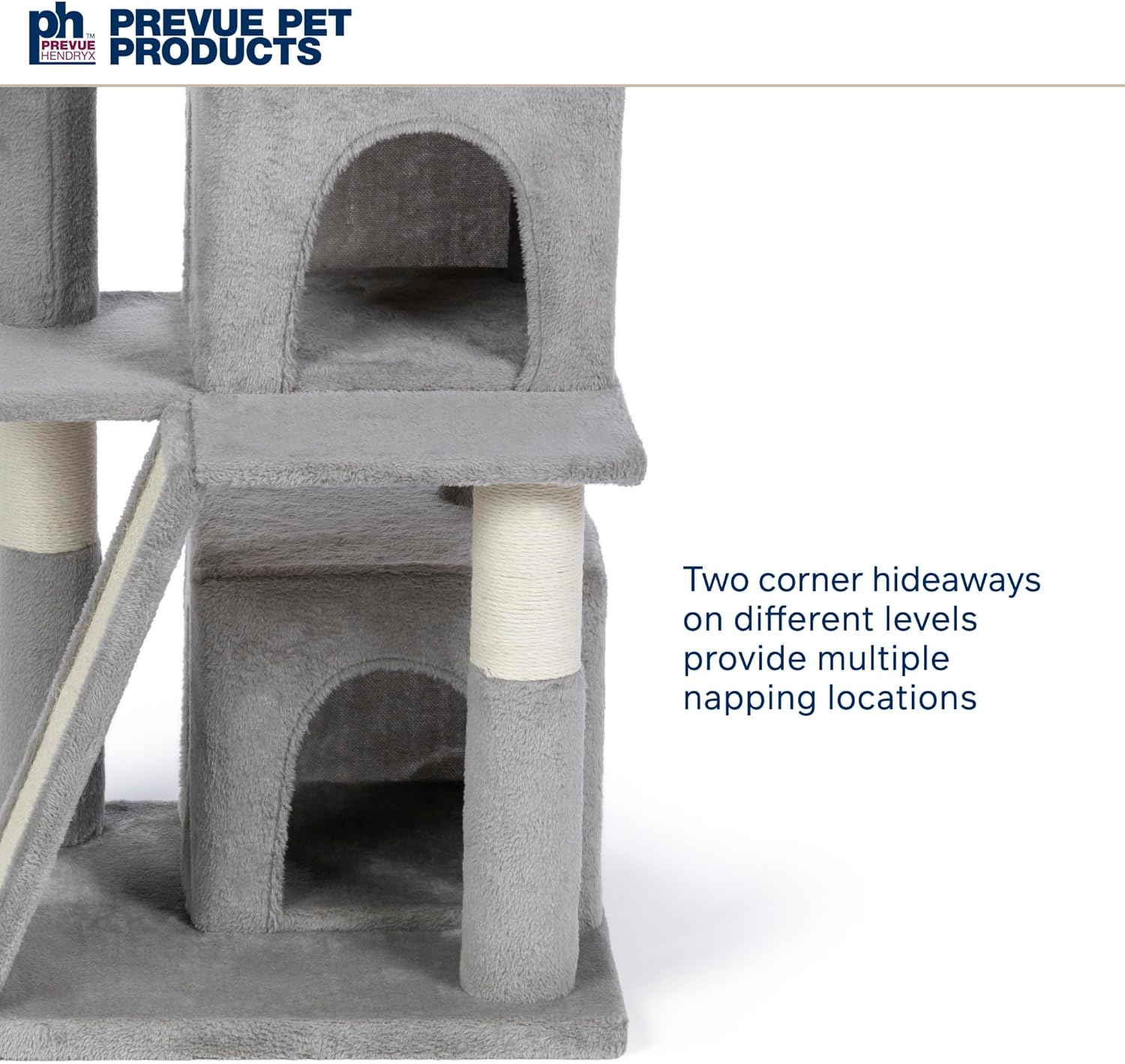 Prevue Pet Products Kitty Power Paws Comfy Kitty Cat Tower in Gray - Image 4
