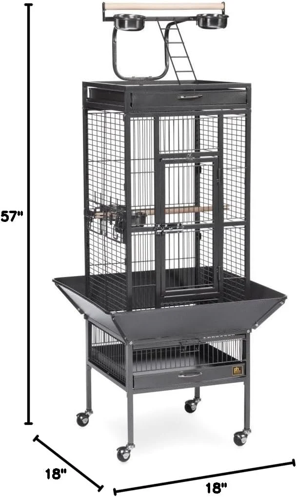 Prevue Select Bird Cage Black 18 x 18 x 57" - Image 3