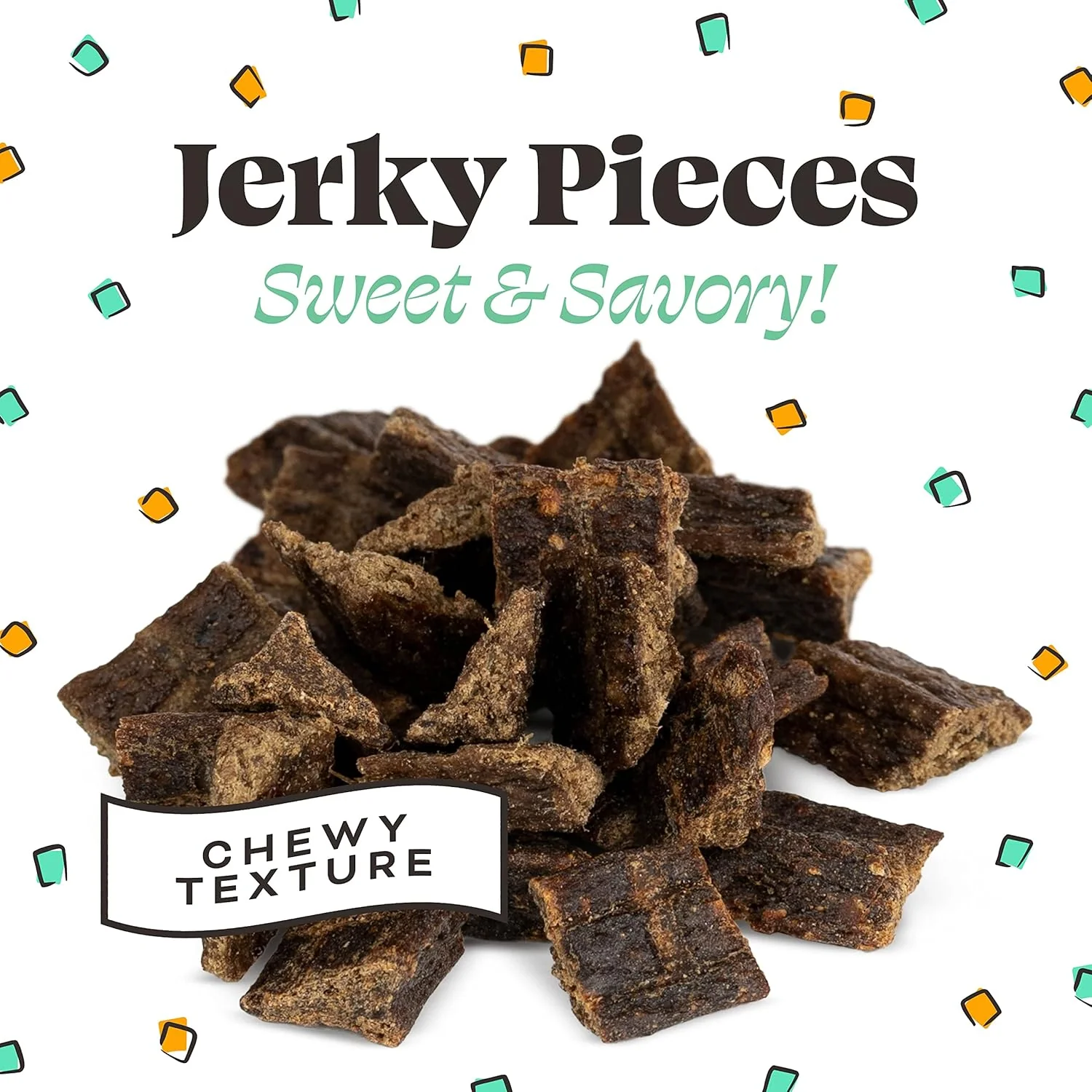 Primal Beef Jerky Dog Treats Made with Beef Bone Broth, Give Pieces a Chance, Training Treat for Dogs, 4 oz - Image 2