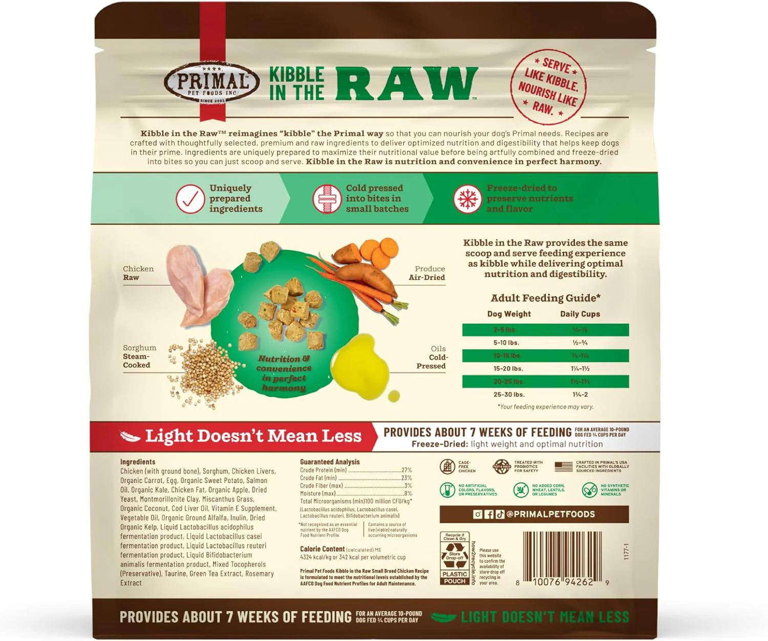 Primal Kibble in The Raw, Freeze Dried Dog Food, Small Breed Recipe, Scoop & Serve, Made with Raw Protein, Whole Ingredient Nutrition, Crafted in The USA, Dry Dog Food - Image 8
