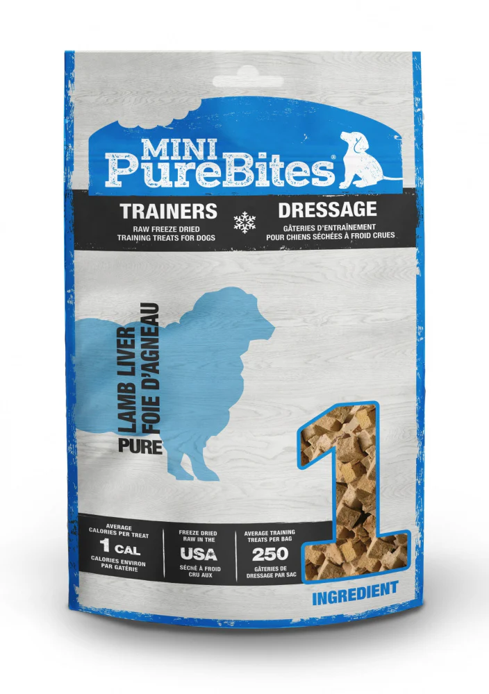 PureBites Mini Lamb Freeze Dried Dog Treats, 1 Ingredient, Made in USA
