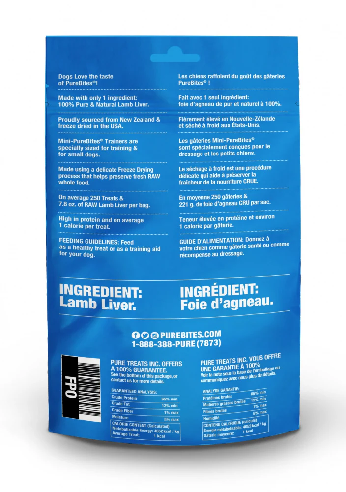 PureBites Mini Lamb Freeze Dried Dog Treats, 1 Ingredient, Made in USA - Image 5
