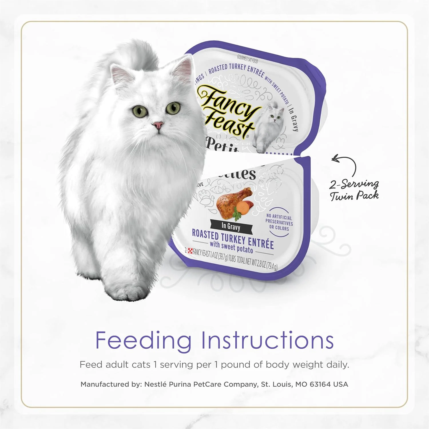 Purina Fancy Feast Gourmet Gravy Wet Cat Food, Petites Turkey & Sweet Potato Entree - (Pack of 12) 2.8 oz. Tubs - Image 9