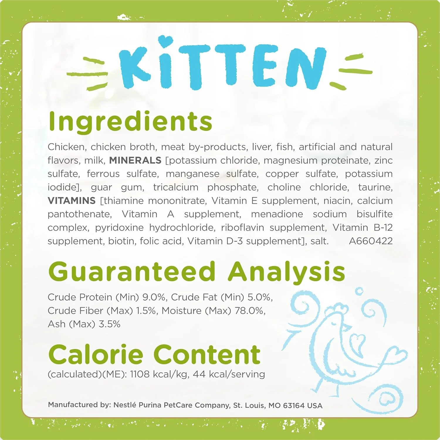 Purina Fancy Feast Petites Tender Chicken Entree Pate Gourmet Wet Kitten Food - (Pack of 12) 2.8 oz. Tubs - Image 4