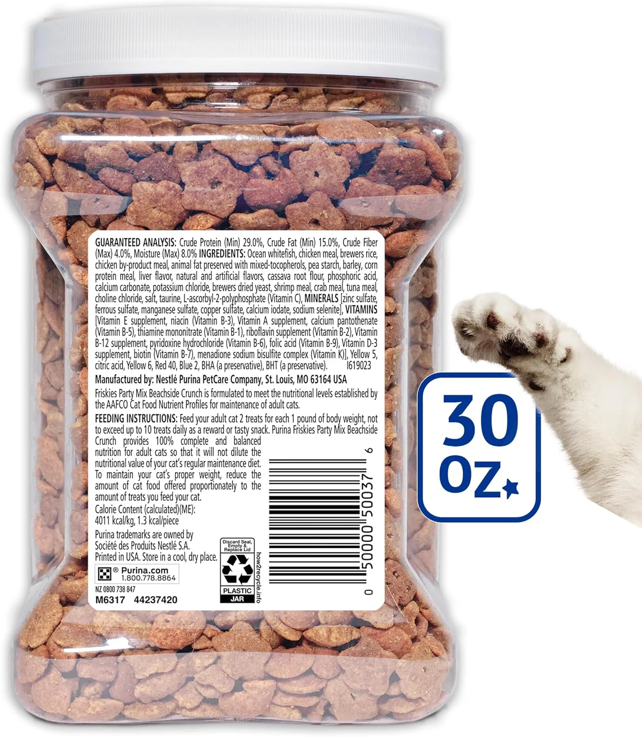 Purina Friskies Cat Treats, Party Mix Beachside Crunch - 30 Ounce (Pack of 1) - Image 6