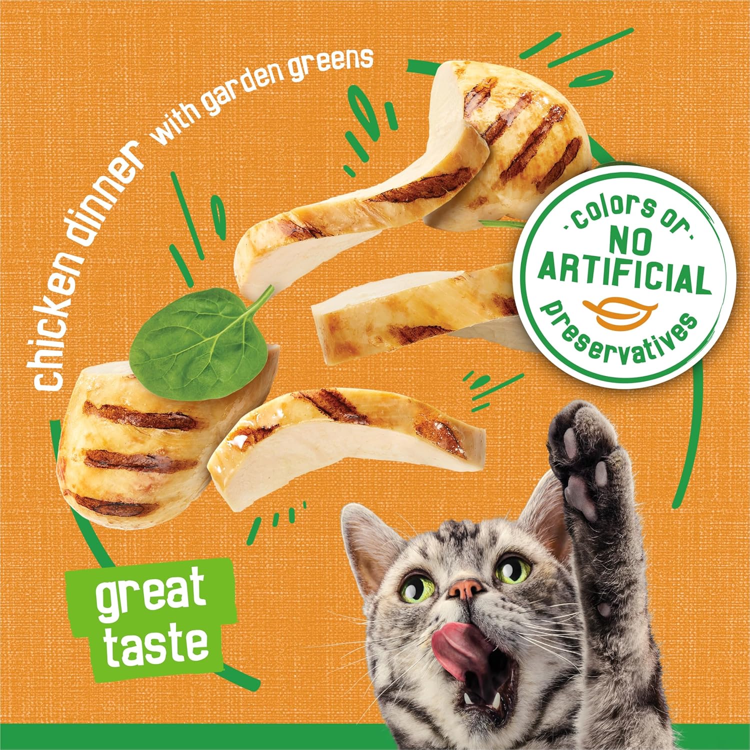 Purina Friskies Indoor Cat Food Pate Chicken Dinner With Garden Greens - (Pack of 24) 5.5 oz. Cans - Image 3