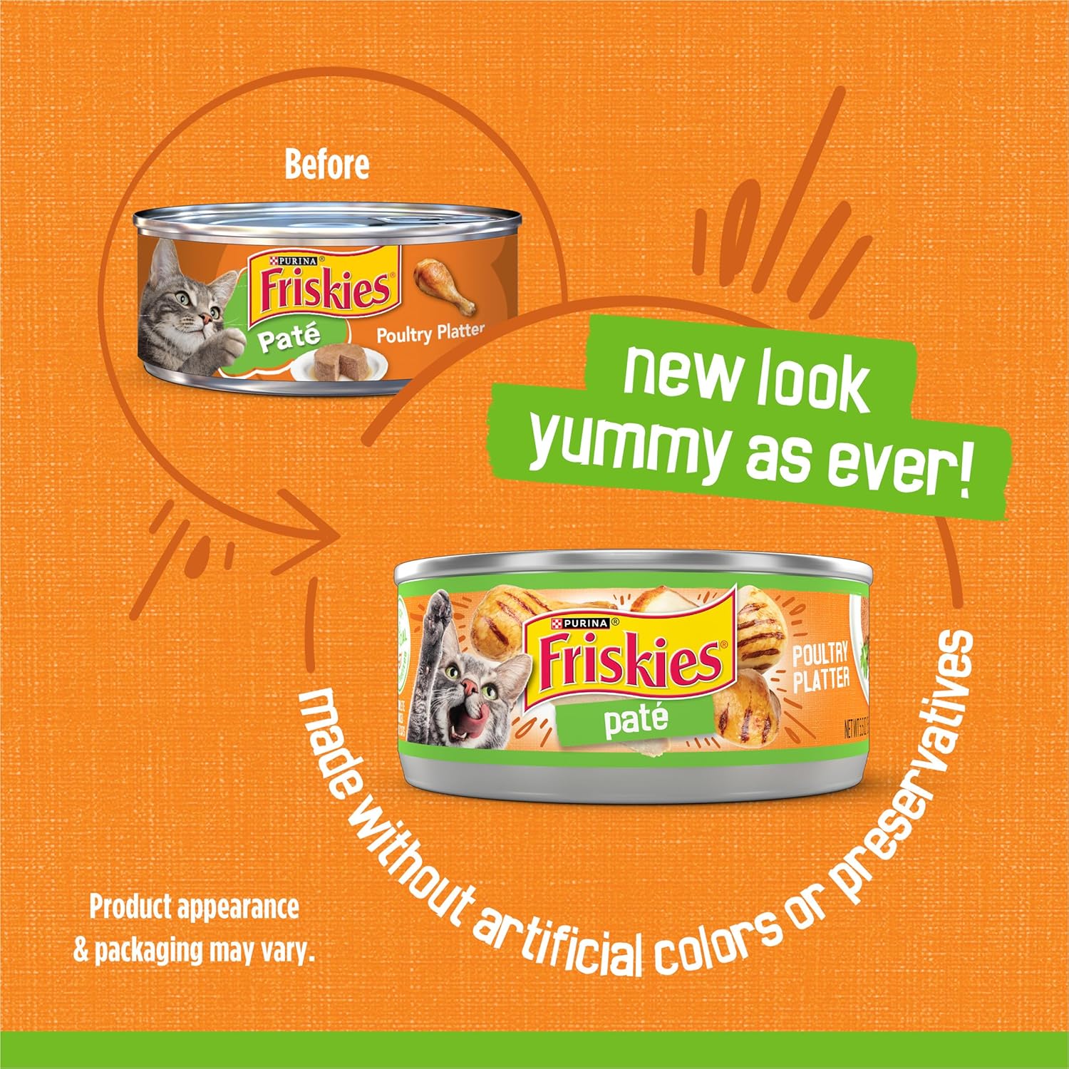 Purina Friskies Wet Cat Food Pate, Poultry Platter - (Pack of 24) 5.5 oz. Cans - Image 2