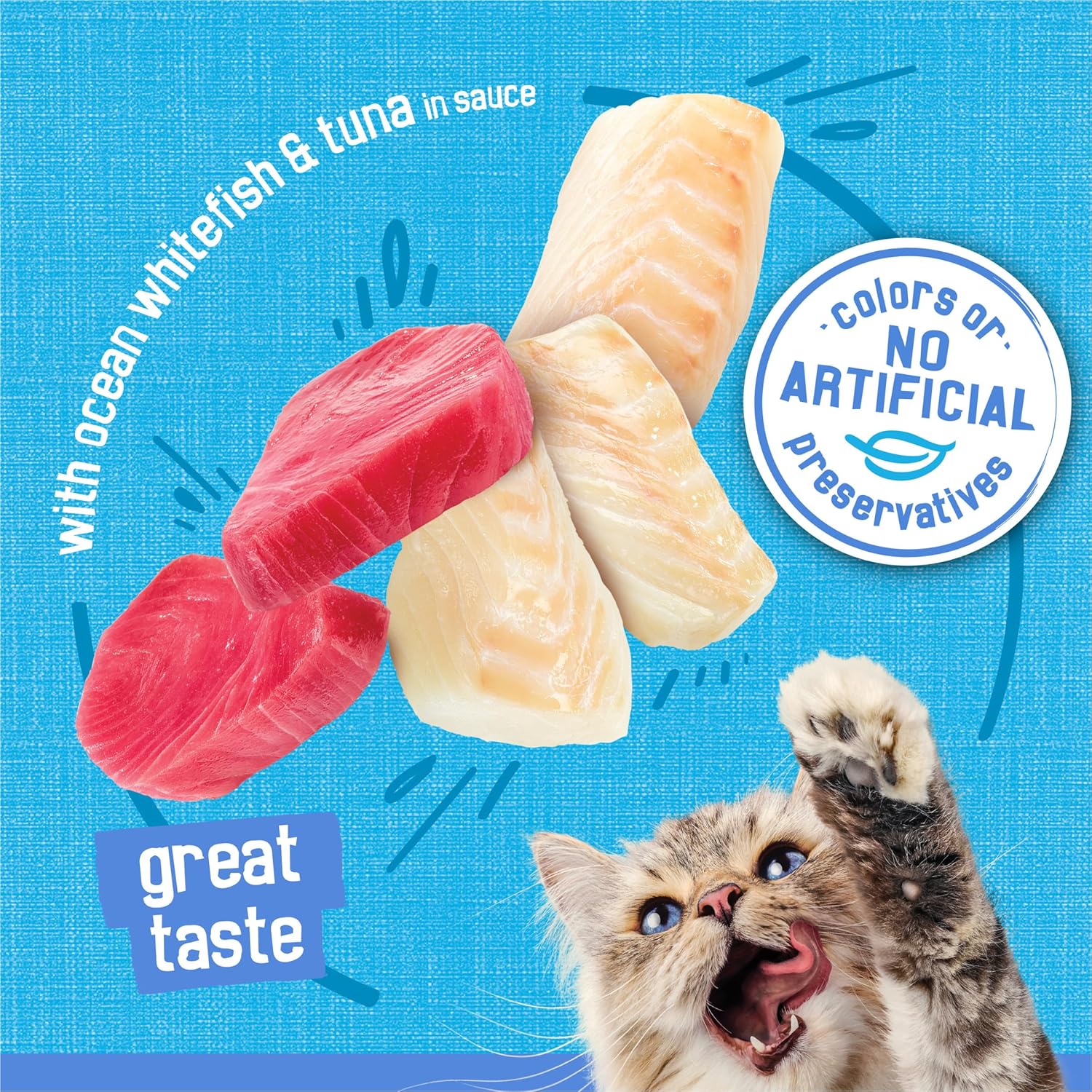 Purina Friskies Shreds With Ocean Whitefish and Tuna in Sauce Wet Cat Food - (Pack of 24) 5.5 oz. Cans - Image 4